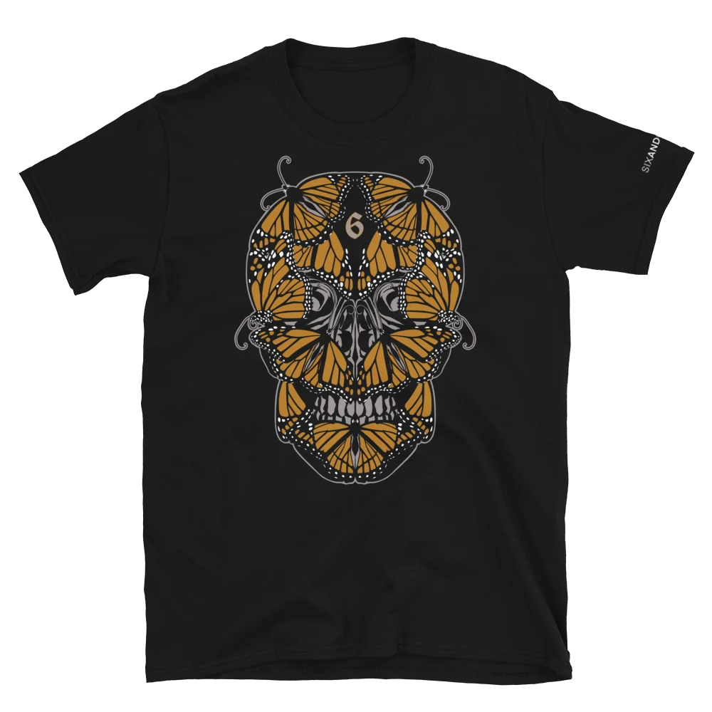 Black Butterfly Skull short sleeve T-shirt