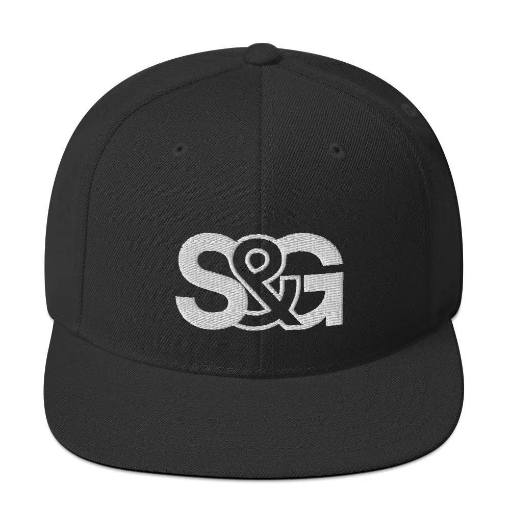 Black S and G snapback hat